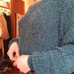 Cropped Turquoise Sweater